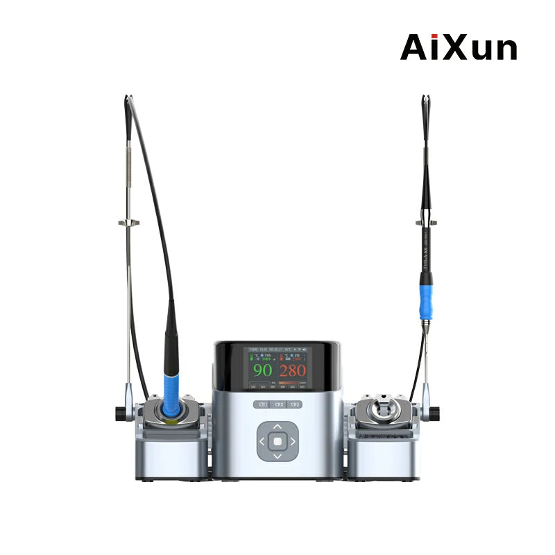 Load image into Gallery viewer, [AiXun T420D] Dual Channel Smart Soldering Station – 200W
