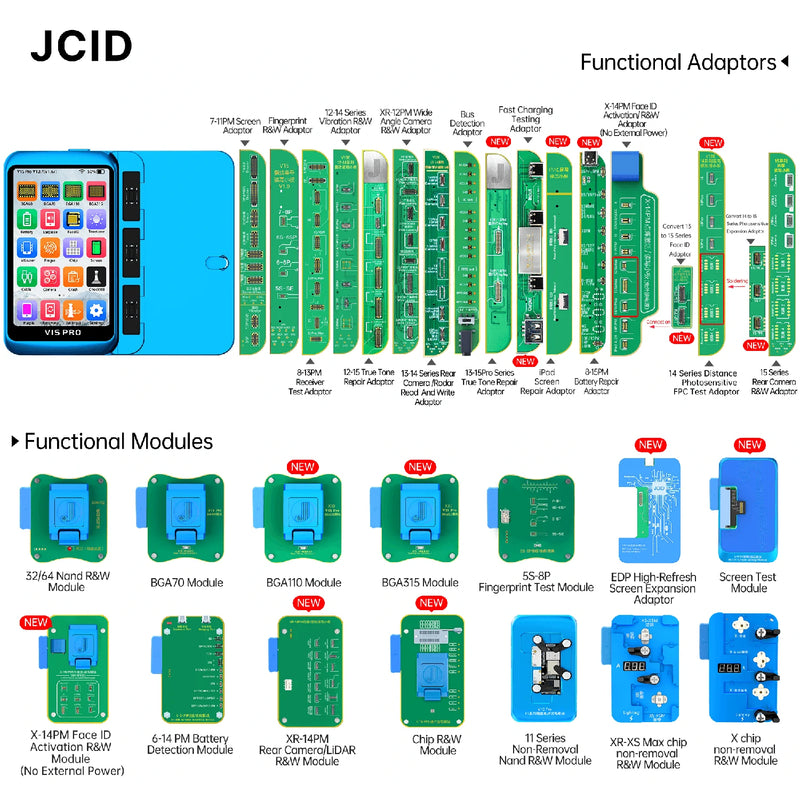 Load image into Gallery viewer, [V1S Pro] JCID Programmer Nand Read and Write Purple Screen Repair for iPhone 6-14PM- JCID
