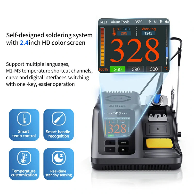 Load image into Gallery viewer, [AiXun T413] 200W Integrated Smart Soldering Station
