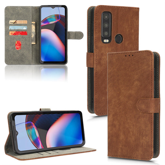 [With Card Solt] Motorola Moto Defy 2 - Flip Folio Case with Card Holders Leather Wallet Case