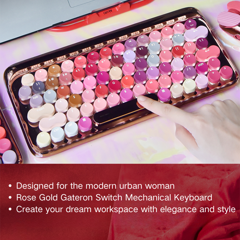 Cargue la imagen en el visor de la galería, Lofree Lipstick Wireless Bluetooth Mechanical Keyboard Stylish and Portable
