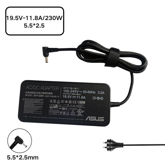 [19.5V-11.8A/230W][5.5*2.5] ASUS GL502VS-DS71 GL503VD GL503VS G701VO / Gigabyte AERO 15 CLASSIC-XA 15-X9-RT4K5MP Laptop AC Power Supply Adapter Charger