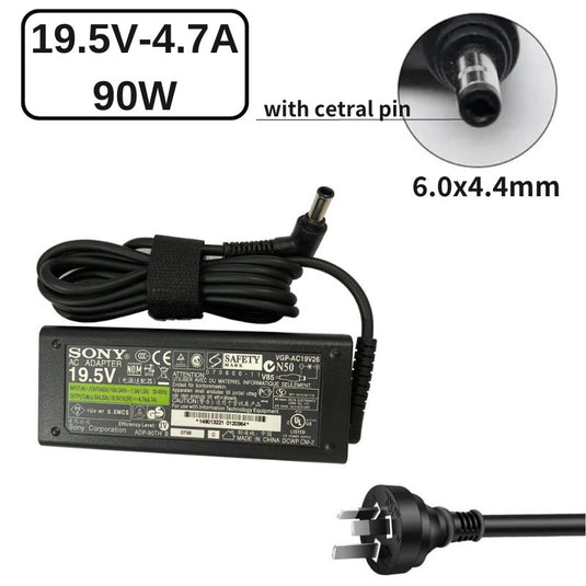 [90W/19.5V-4.7A][6.0x4.4] SONY VAIO VGP-AC19V51 VGP-AC19V50 ADP-90KDB AC Power Adapter Laptop Wall Charger (AU Plug) - Polar Tech Australia