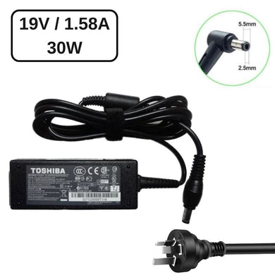 [30W/19V-1.58A][5.5*2.5] Toshiba NB200-002 PA3743E-1AC3 AC Power Adapter Laptop Wall Charger (AU Plug) - Polar Tech Australia