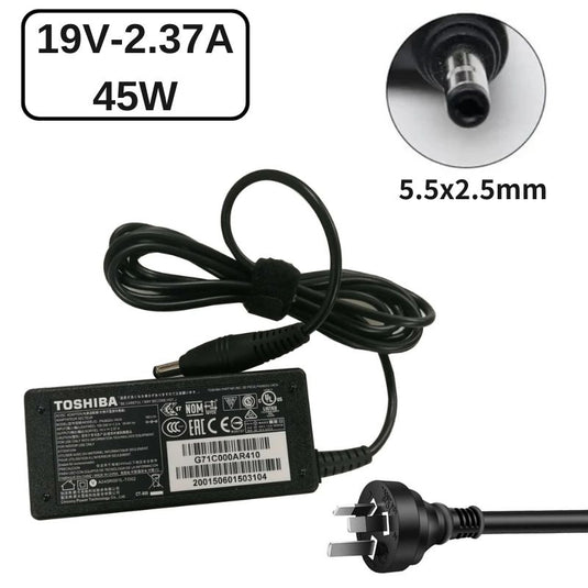 [45W/19V-2.37A][5.5x2.5] Toshiba Satellite C55-B C55D-B PA5177U-1ACA ADP-45YD PA-1450-59 AC Power Adapter Laptop Wall Charger (AU Plug) - Polar Tech Australia