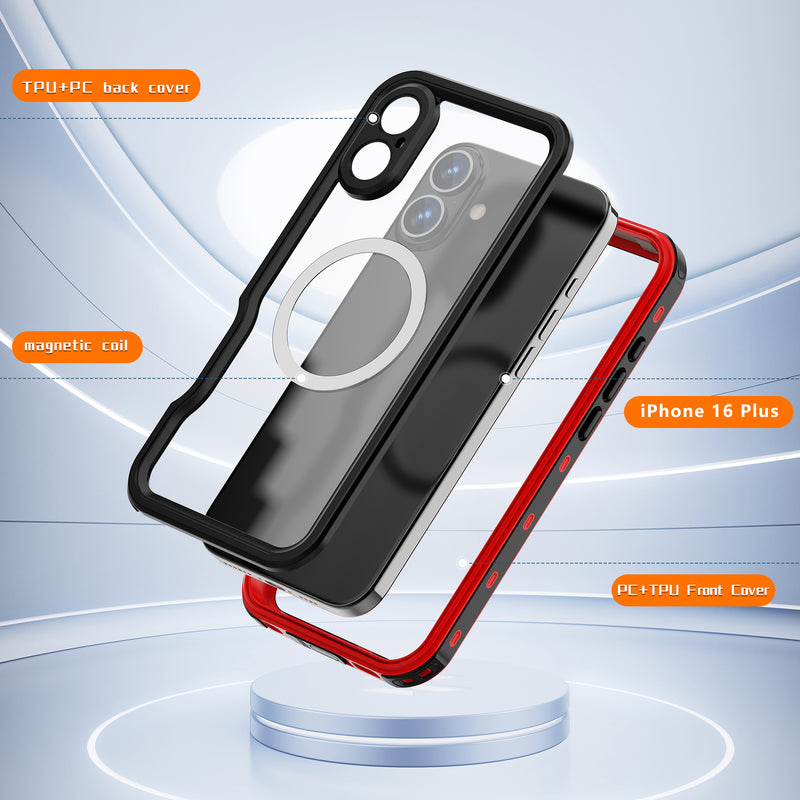 Load image into Gallery viewer, [MagSafe Compatible][IP68 Waterproof] Apple iPhone 16 / 16 Plus / 16 Pro / 16 Pro Max Redpepper D-UP Series - Magnetic Lifeproof Style Phone Case With Lanyard
