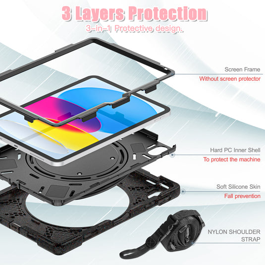 Apple iPad 10th 2022 10.9“ EVA Kid Friendly Heavy Duty Ring Holder Stand Case - Polar Tech Australia