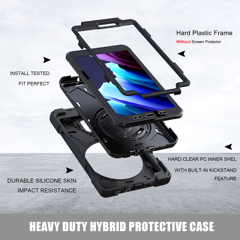 Load image into Gallery viewer, Samsung Galaxy Tab Active 3 &amp; 5 8&quot; 2020 Heavy Duty 360 Degree Rotate Stand Hand Strap Case - Polar Tech Australia
