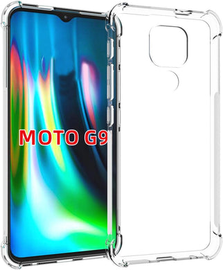 Motorola Moto G9/Moto G9 Play/Moto E7 Plus - AirPillow Cushion Transparent Soft Clear TPU Four Corners Protective Case