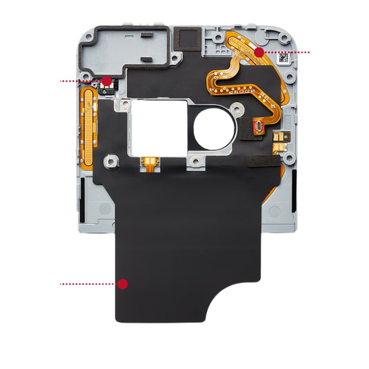 Nothing Phone (2a) Plus (A142P) - Top Motherboard Cover With Camera Flash Connector & Glyph Segment C & Graphite Tab