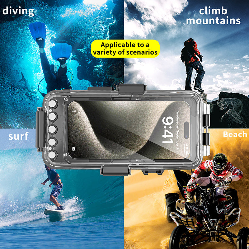 Cargue la imagen en el visor de la galería, [Upgade Version Bluetooth Version][Diving IPX8 30M/98FT Waterproof] Universal iPhone - Redpepper Underwater Protective Lanyard Mobile Phone Case
