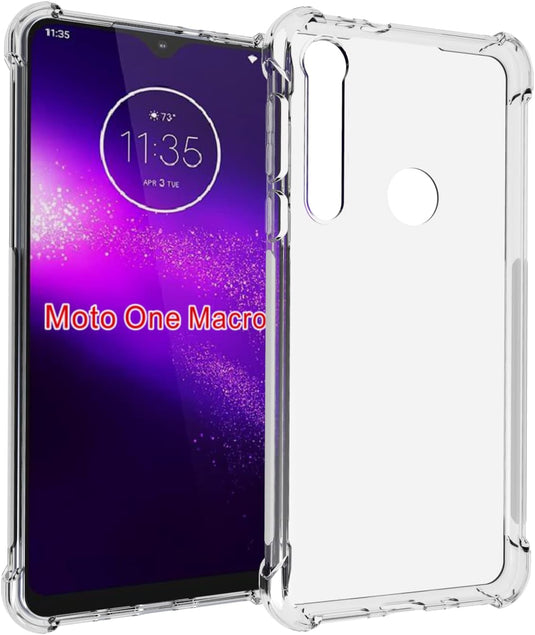 Motorola Moto G8 Play/Moto One Marco - AirPillow Cushion Transparent Soft Clear TPU Four Corners Protective Case