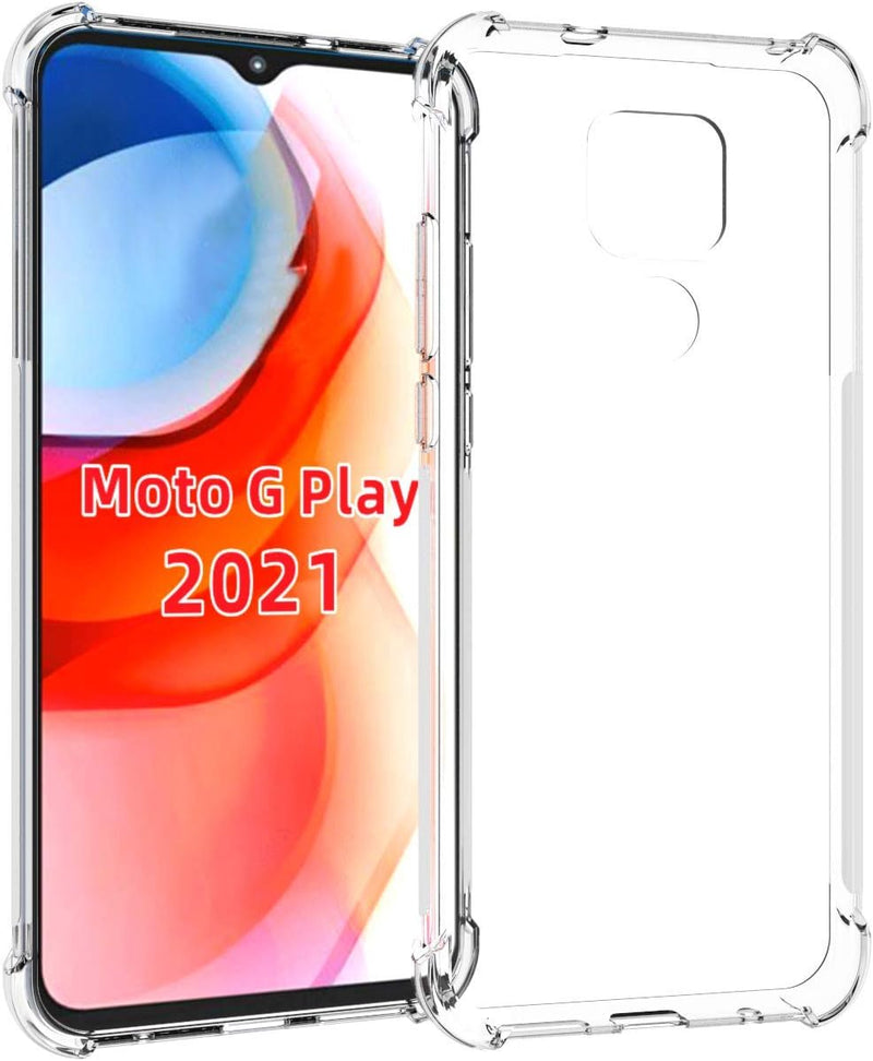 Load image into Gallery viewer, Motorola Moto G Play 2021 - AirPillow Cushion Transparent Soft Clear TPU Four Corners Protective Case
