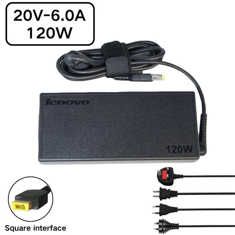 Cargue la imagen en el visor de la galería, [20V-6.0A/120W][Yellow Square] Lenovo 3 SERIES 5 Series Desktop A Series all in ones AC Power Supply Adapter Charger
