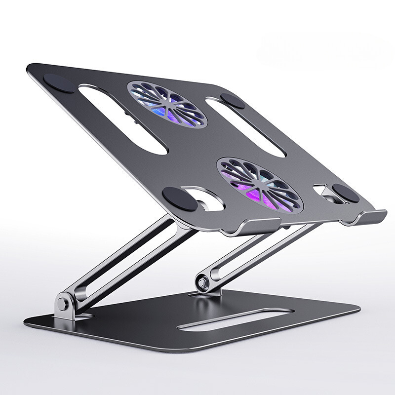 Load image into Gallery viewer, Height-Adjustable Laptop Cooling Pad with Quiet Fan - Perfect for Home or Office
