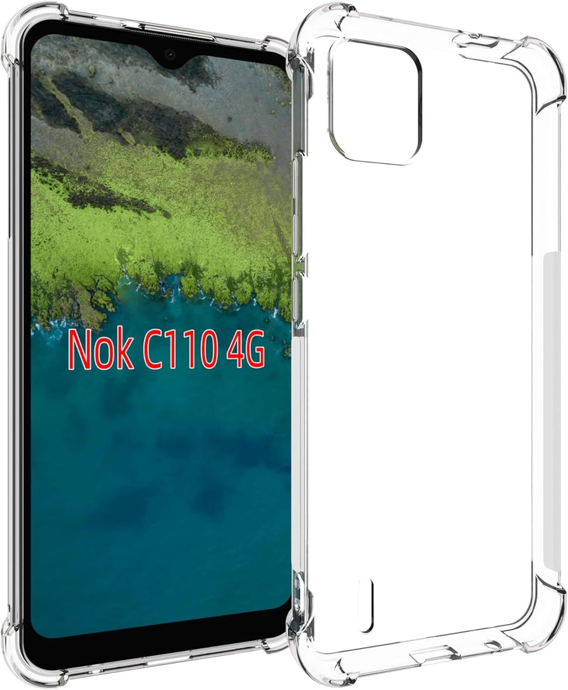 Cargue la imagen en el visor de la galería, Nokia C110 - AirPillow Cushion Transparent Soft Clear TPU Four Corners Protective Case
