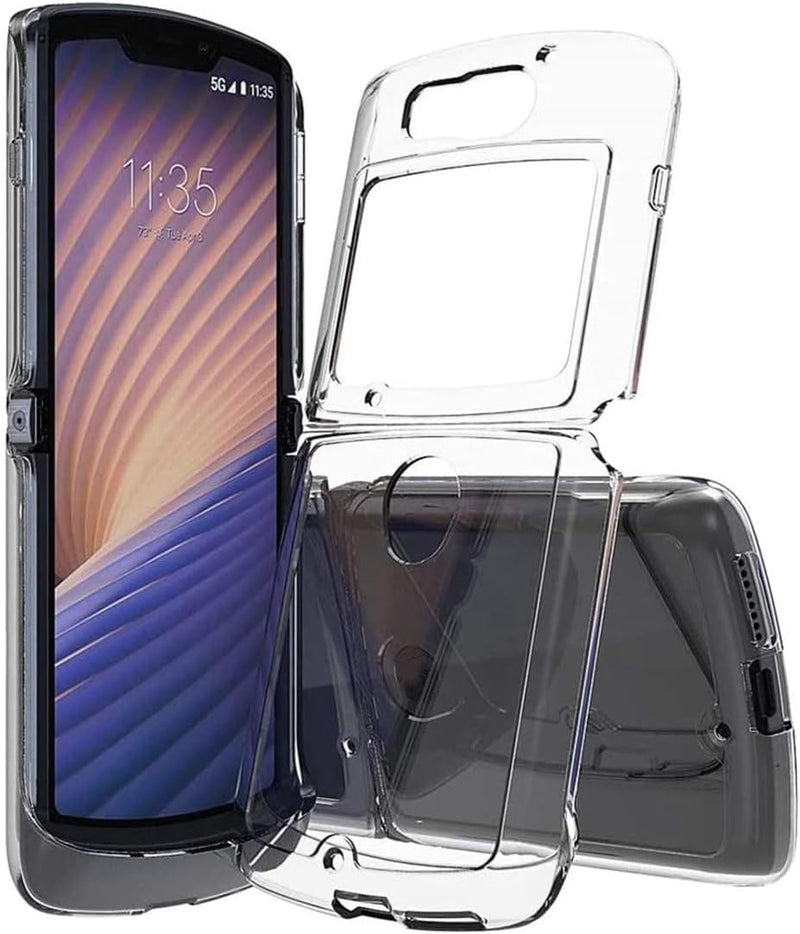 Load image into Gallery viewer, Motorola Moto Razr 5G 2020 - AirPillow Cushion Transparent Soft Clear TPU Case With 2PC 9HD Tempered Glass Screen Protector
