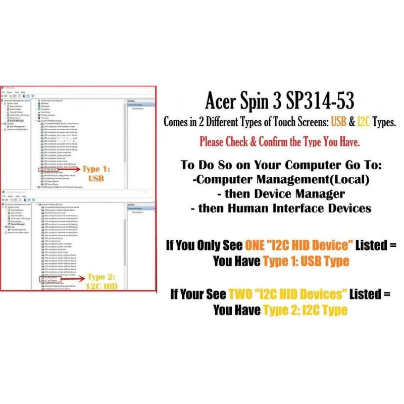 Load image into Gallery viewer, Acer Spin 3 SP314-53 N19P1 14&quot; 14 Inch Series - LCD Touch Screen Display Digitizer Assembly
