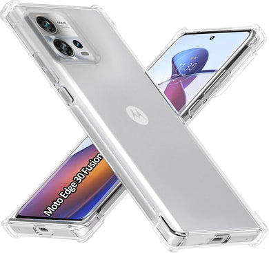 Motorola Moto Edge 30 Fusion/Moto S30 Pro - AirPillow Cushion Transparent Soft Clear TPU Four Corners Protective Case