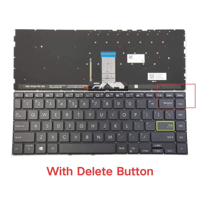 Load image into Gallery viewer, ASUS VivoBook Flip 14 TM420 TM420IA TP420 TP470 - Keyboard With Back Light US Layout Replacement Parts
