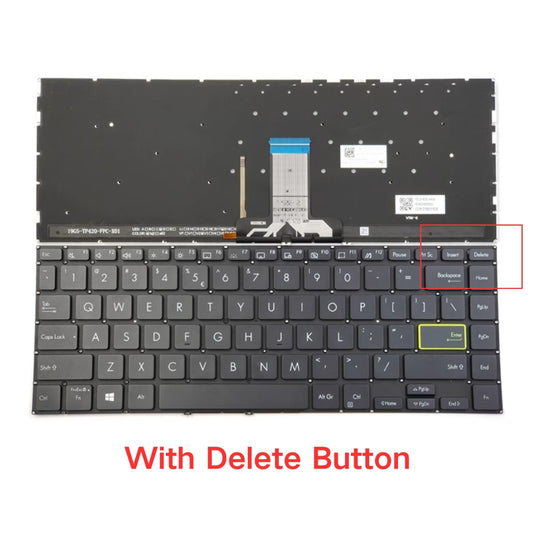 ASUS VivoBook Flip 14 TM420 TM420IA TP420 TP470 - Keyboard With Back Light US Layout Replacement Parts