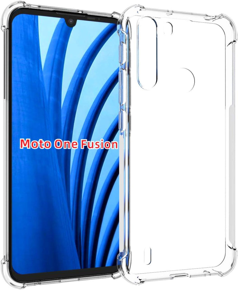 Chargez l&#39;image dans la visionneuse de la galerie, Motorola Moto One Fusion - AirPillow Cushion Transparent Soft Clear TPU Four Corners Protective Case
