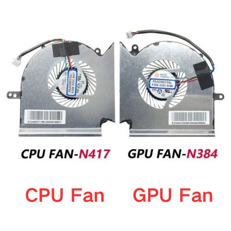 Load image into Gallery viewer, MSI MS-16P7 GL63 GE63 GP63 GV63 GL73 GP73 GE63VR GE73VR MS-16P1 MS-17C1 N417 / N384 Series - Laptop CPU &amp; GPU Cooling Fan
