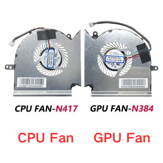 MSI MS-16P7 GL63 GE63 GP63 GV63 GL73 GP73 GE63VR GE73VR MS-16P1 MS-17C1 N417 / N384 Series - Laptop CPU & GPU Cooling Fan