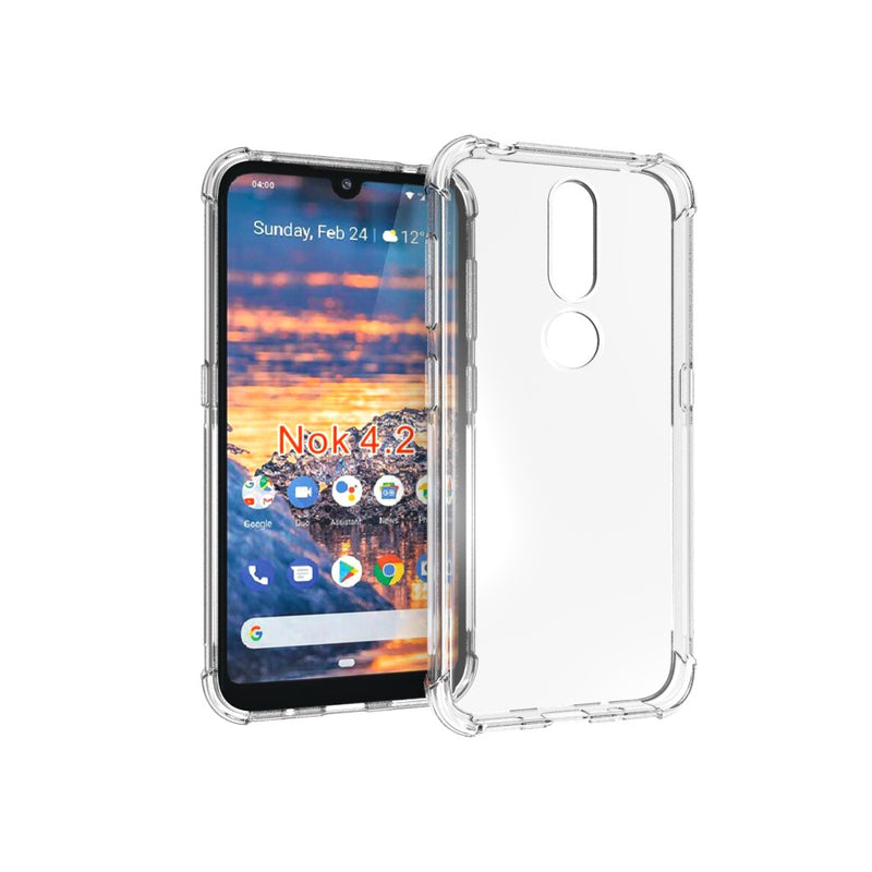 Chargez l&#39;image dans la visionneuse de la galerie, Nokia 4.2 - AirPillow Cushion Transparent Soft Clear TPU Four Corners Protective Case
