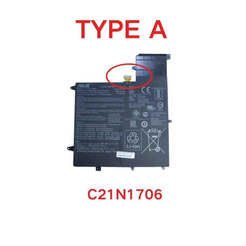 Cargue la imagen en el visor de la galería, [C21N1624 &amp; C21N1706] ASUS Zenbook Flip S Q325U Q325UAR UX370UA Replacement Battery
