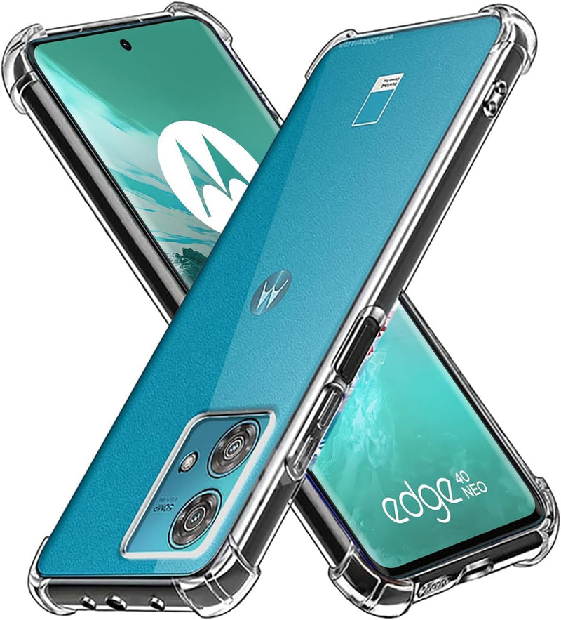 Cargue la imagen en el visor de la galería, Motorola Moto Edge 40 Neo - AirPillow Cushion Transparent Soft Clear TPU Four Corners Protective Case
