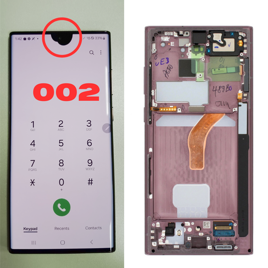 [Grade B][With Frame] Samsung Galaxy S22 Ultra (SM-S908) LCD Touch Digitizer Screen Assembly (Copy) - Polar Tech Australia