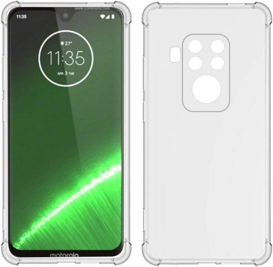 Motorola Moto One Zoom - AirPillow Cushion Transparent Soft Clear TPU Four Corners Protective Case