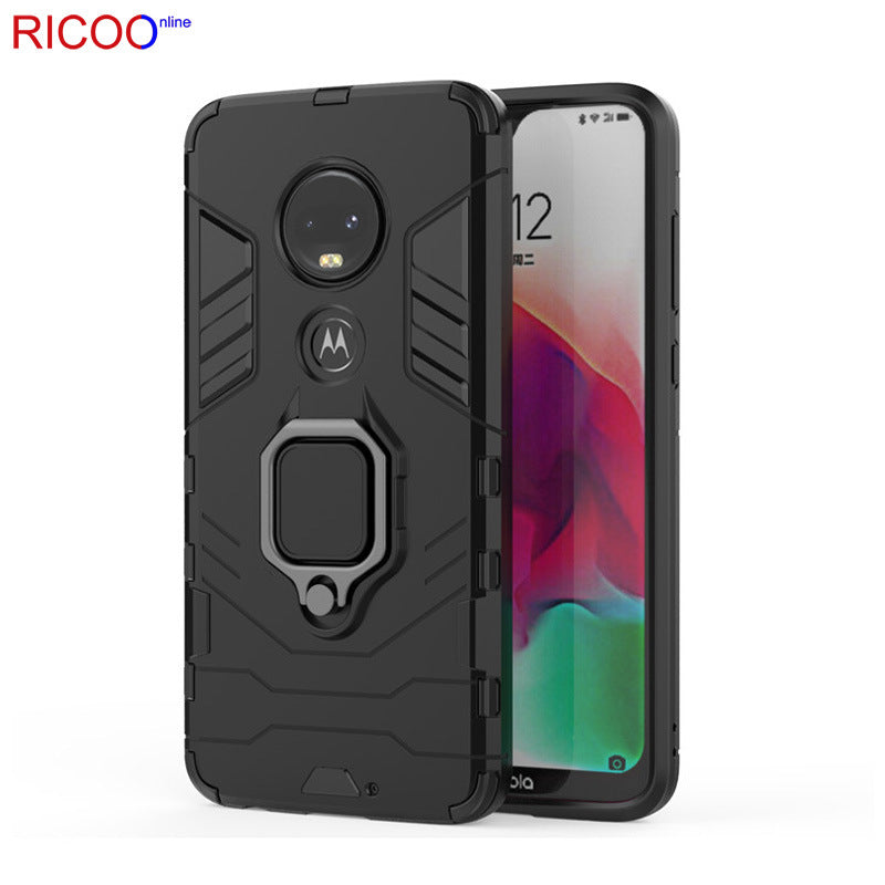 Chargez l&#39;image dans la visionneuse de la galerie, [Magnetic Kickstand] Motorola Moto G7/G7 Plus - Shield Shockproof Rugged Heavy Duty Case
