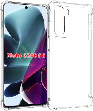 Motorola Moto G200 5G - AirPillow Cushion Transparent Soft Clear TPU Four Corners Protective Case