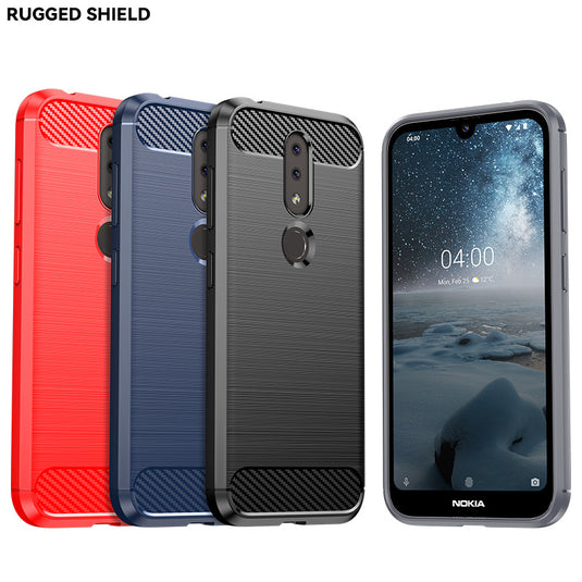 Nokia 4.2 - Shield Shockproof Rugged Heavy Duty Case With 2PC 9HD Tempered Glass Screen Protector