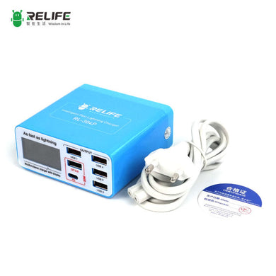 [RL-304P] RELIFE Smart 6-Port Digital Display Lightning Charger - Polar Tech Australia