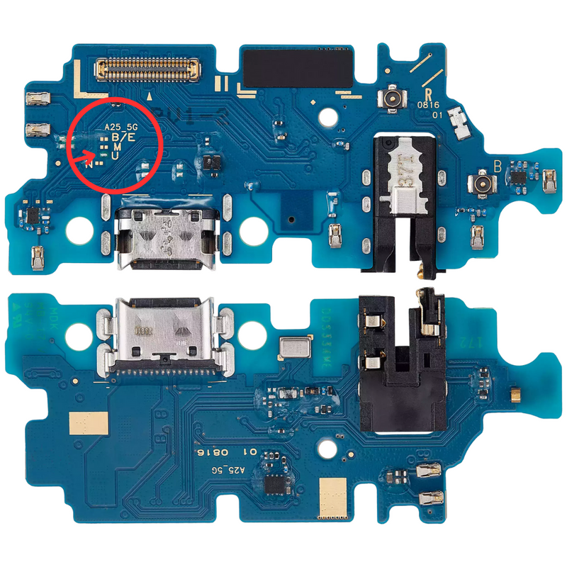 Cargue la imagen en el visor de la galería, Samsung Galaxy A25 5G (SM-A256) Charging Port &amp; Mic Sub Board With Headphone Jack
