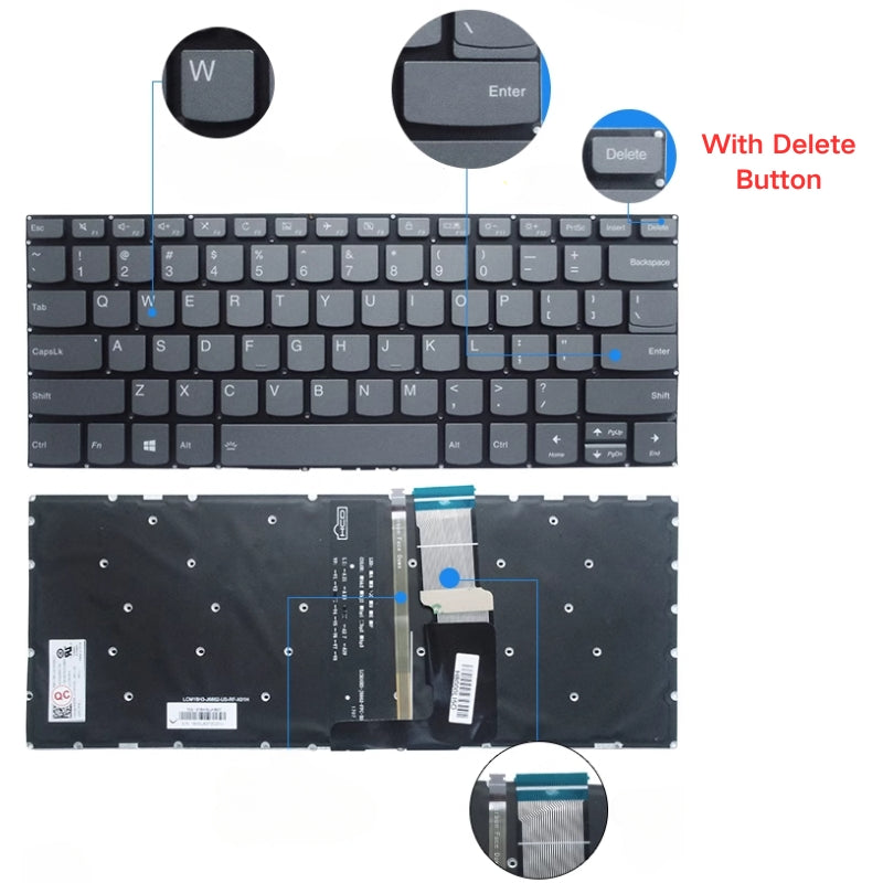 Cargue la imagen en el visor de la galería, Lenovo Yoga 520-14IKB IdeaPad FLEX5-1470 - Keyboard With Back Light US Layout Replacement Parts
