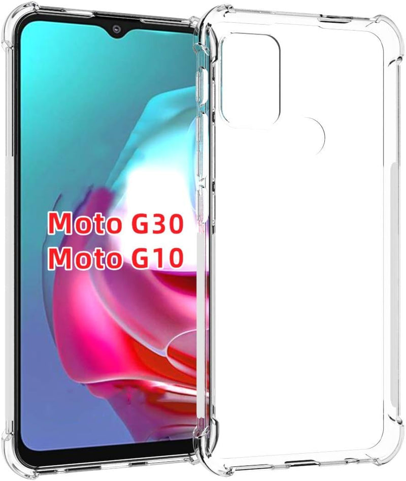 Chargez l&#39;image dans la visionneuse de la galerie, Motorola Moto G10/Moto G20/Moto G30/Moto G10 Power - AirPillow Cushion Transparent Soft Clear TPU Four Corners Protective Case
