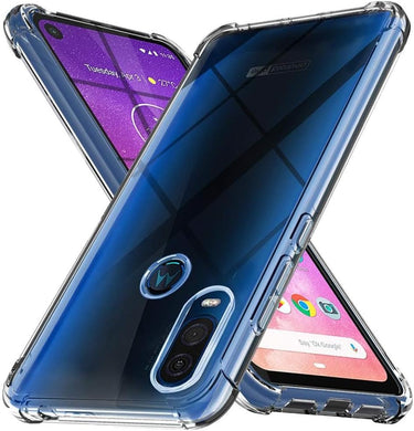 Motorola Moto One Vision - AirPillow Cushion Transparent Soft Clear TPU Four Corners Protective Case