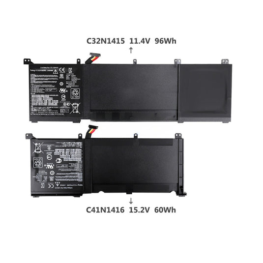 [C32N1415] ASUS ZenBook Pro UX501 Rog G501 N501 0B200-01250100 C41N1416 Replacement Battery - Polar Tech Australia