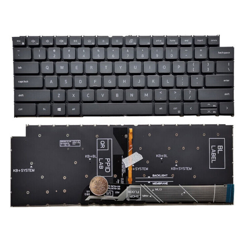 Dell Inspiron 14 Plus 7420 7425 2-in-1 P161G - Laptop Keyboard With ...