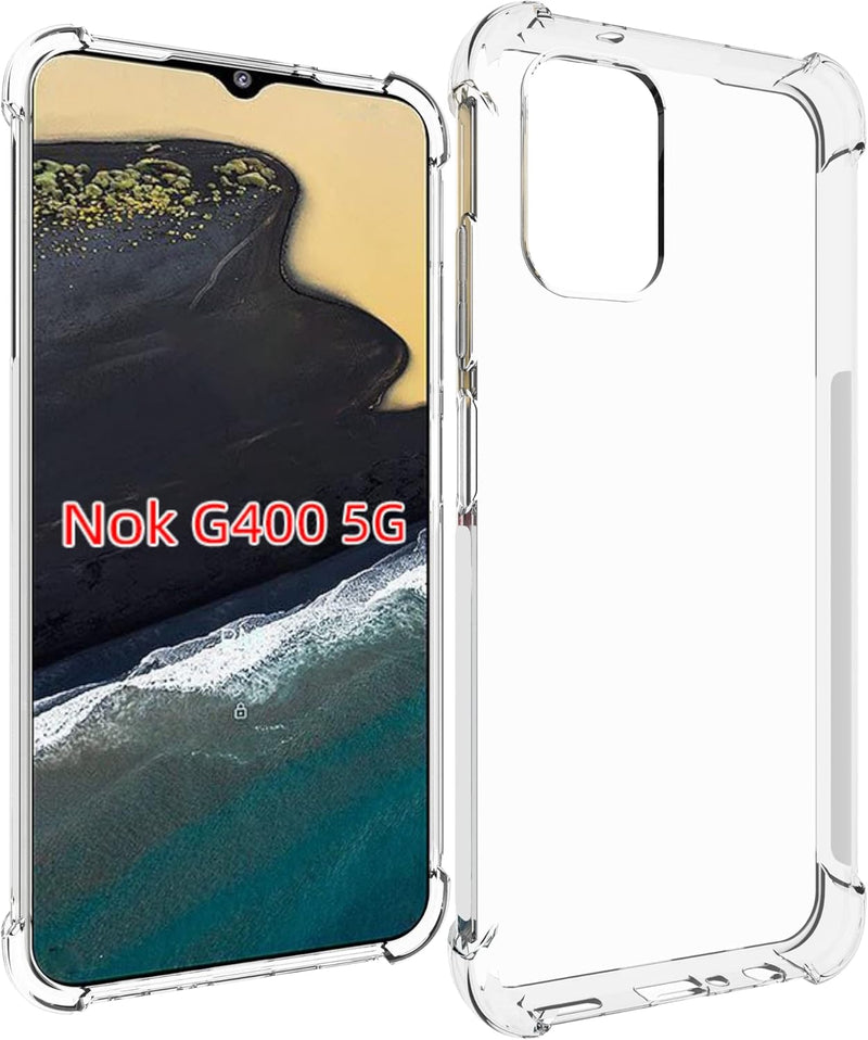 Cargue la imagen en el visor de la galería, Nokia G400 - AirPillow Cushion Transparent Soft Clear TPU Four Corners Protective Case
