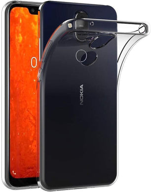 Nokia 8.1 - AirPillow Cushion Transparent Soft Clear TPU Four Corners Protective Case With 2PC 9HD Tempered Glass Screen Protector