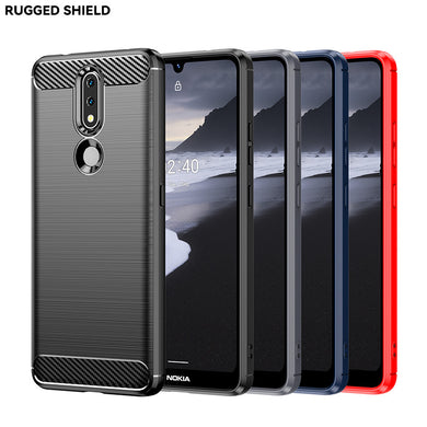 Nokia 3/3.1/3.1 A/3.1 C/3.1 Plus/3.2/3.3 - Shield Shockproof Rugged Heavy Duty Case With 2PC 9HD Tempered Glass Screen Protector