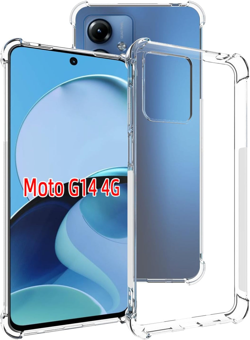 Cargue la imagen en el visor de la galería, Motorola Moto G14 - AirPillow Cushion Transparent Soft Clear TPU Four Corners Protective Case
