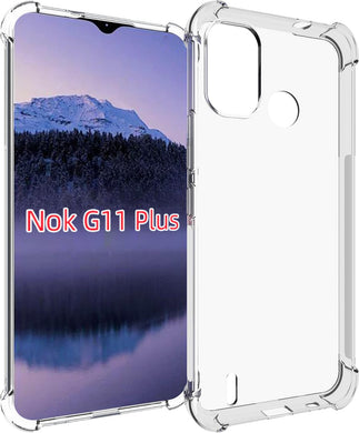 Nokia G11 Plus - AirPillow Cushion Transparent Soft Clear TPU Four Corners Protective Case