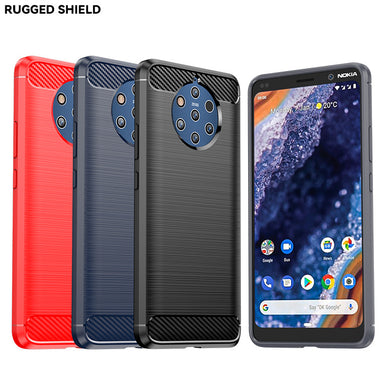 Nokia 9/9 PureView - Shield Shockproof Rugged Heavy Duty Case With 2PC 9HD Tempered Glass Screen Protector