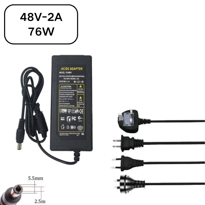 Load image into Gallery viewer, [48V-2A][5.5x2.5] Universal Computer/Monitor/CCTV POE Switch - Power Supply Adapter Wall Charger
